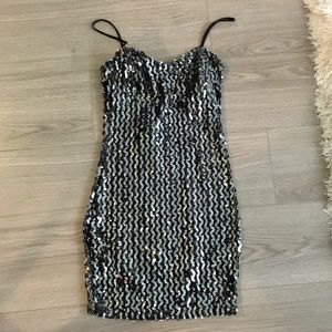 Sequin black dress